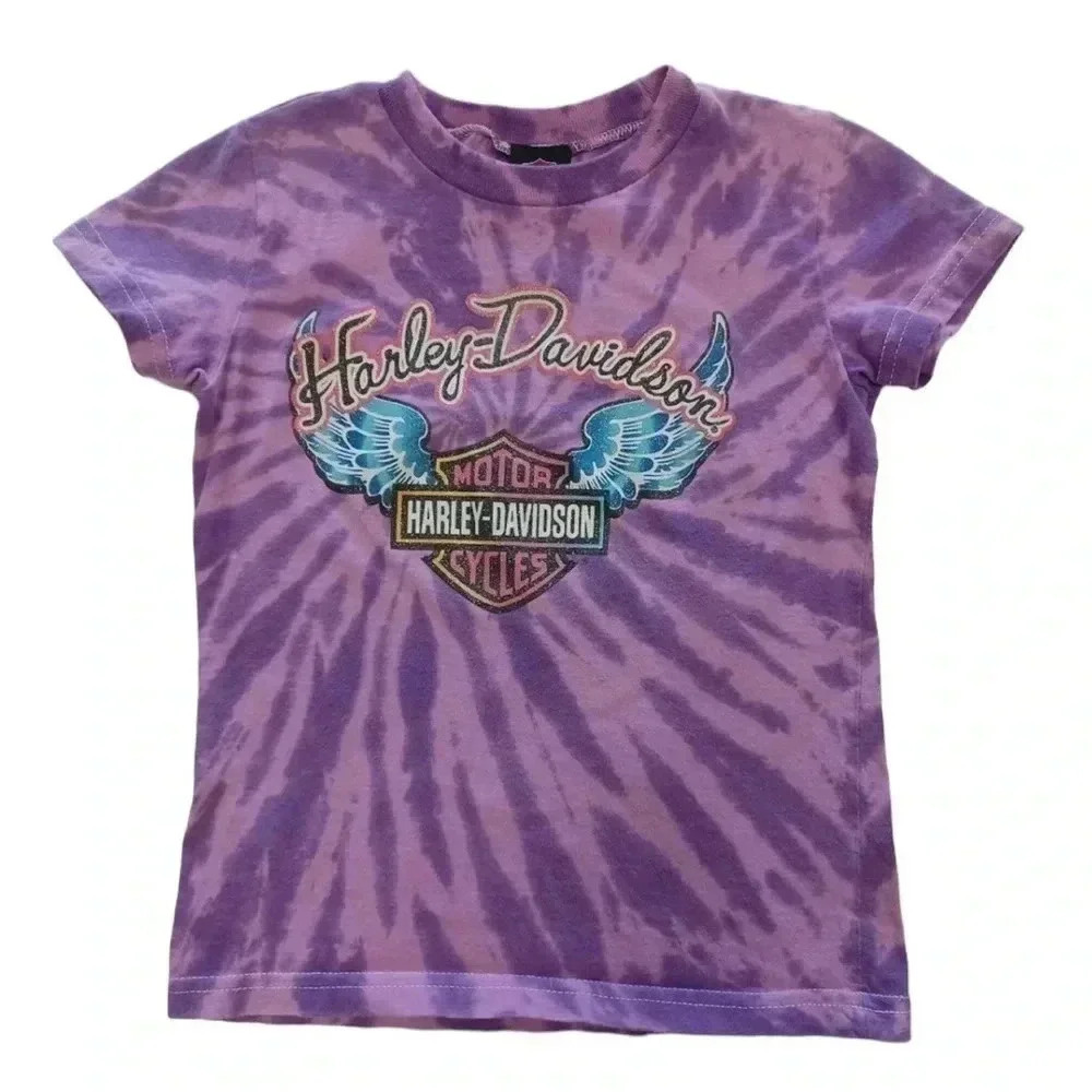 Harley Davidson Tie Dye Short Sleeve Shirt Size 4/5